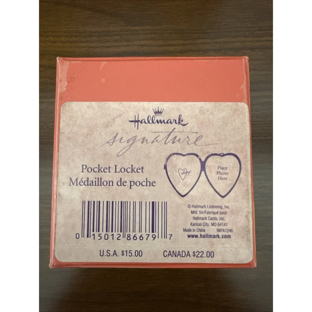 Hallmark HEART Photo Frame Pink Porcelain Signature Ornament  